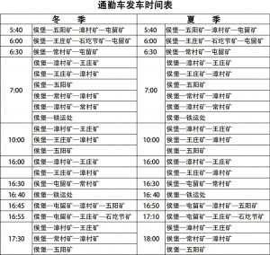 潞安通勤车发车时间表-茉苛云生活